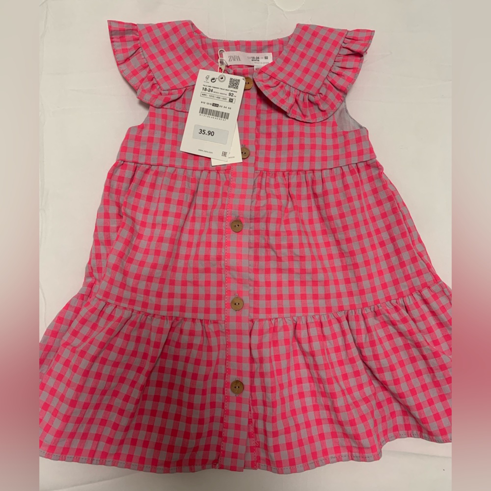 NWT zara checkered dress